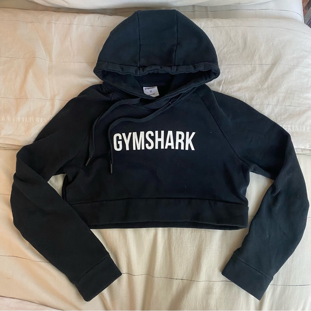 GYMSHARK Logo Crop Hoodie